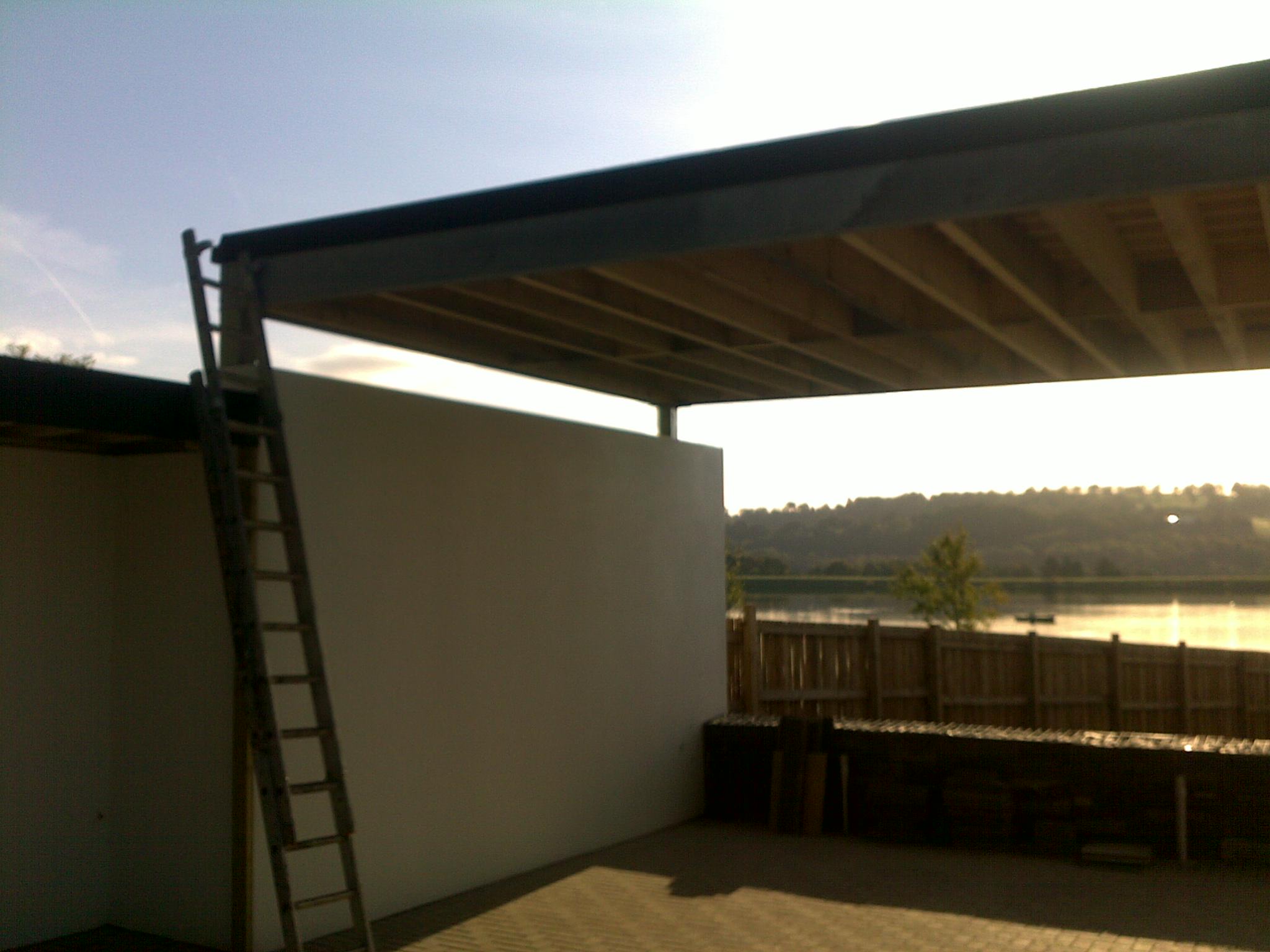 Carport flat roof in Newport South Wales.